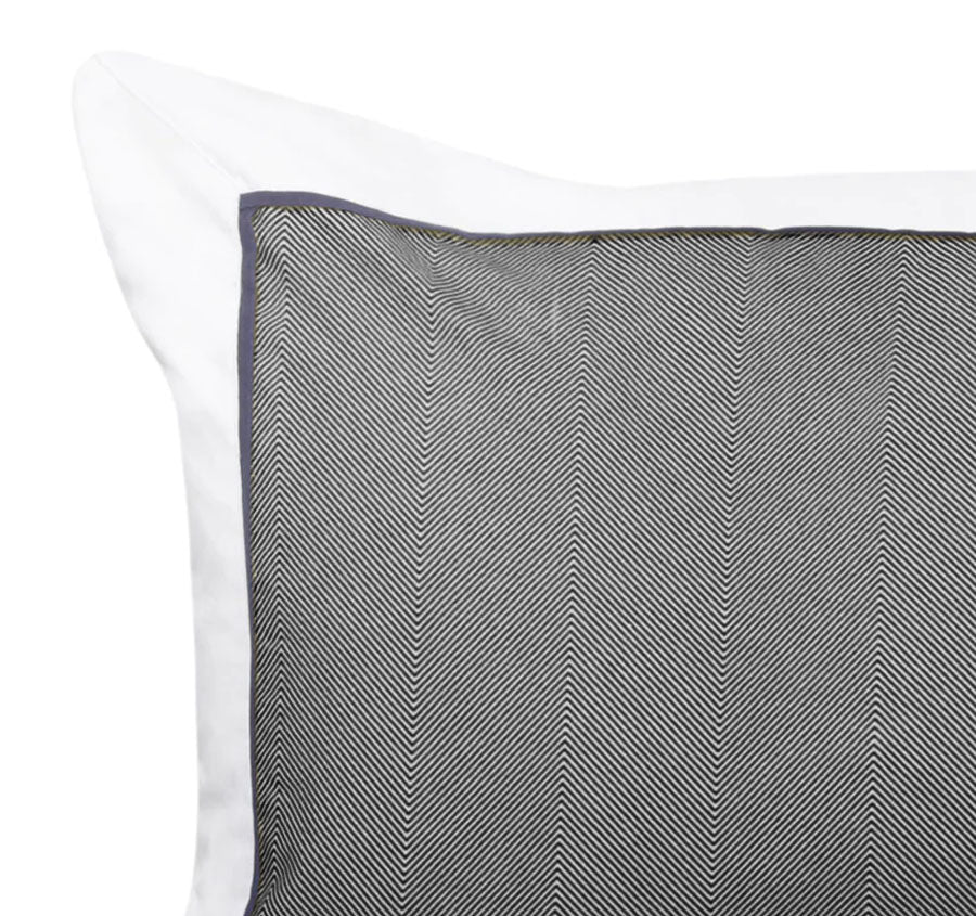 Essex European Pillowcase Charcoal