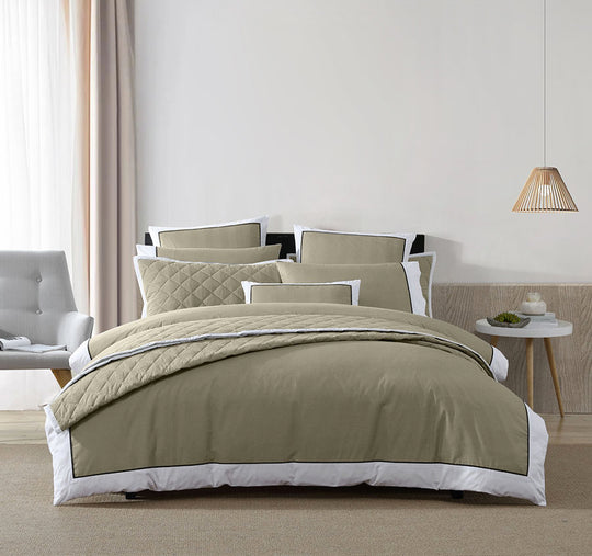 Essex Quilt Cover Set Range Olive