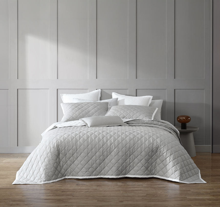 Essex Bedspread Range Pewter Manchester Warehouse