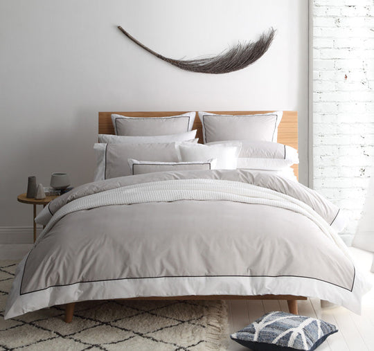 Essex Quilt Cover Set Range Stone