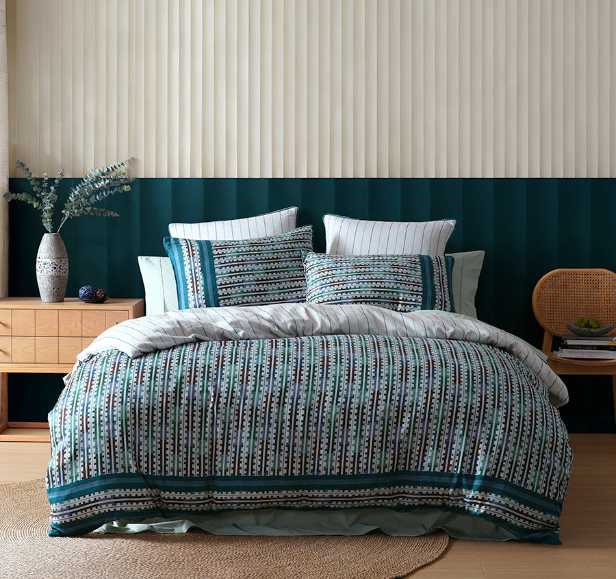 Griffin Quilt Cover Set Range Teal