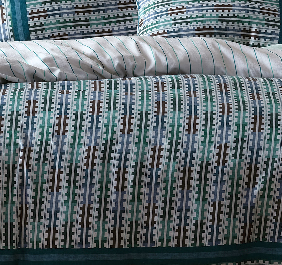 Griffin Quilt Cover Set Range Teal
