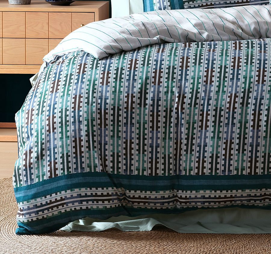 Griffin Quilt Cover Set Range Teal