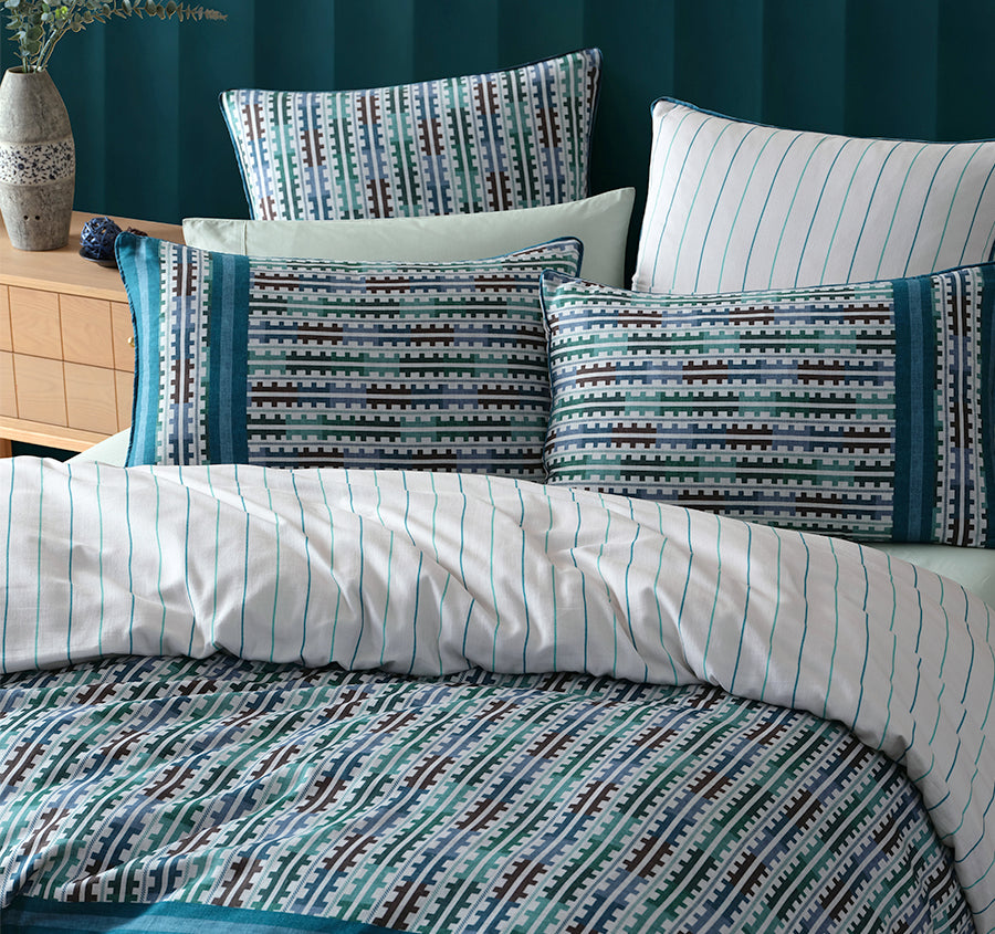 Griffin Quilt Cover Set Range Teal