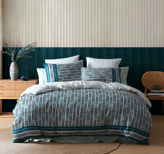 Griffin Quilt Cover Set Range Teal