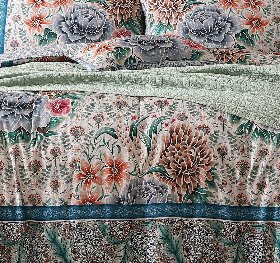 Gypsy Garden Quilt Cover Set Range Blue
