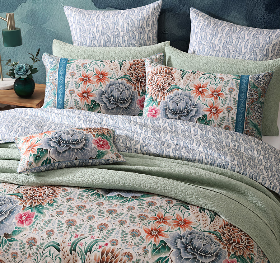 Gypsy Garden Quilt Cover Set Range Blue
