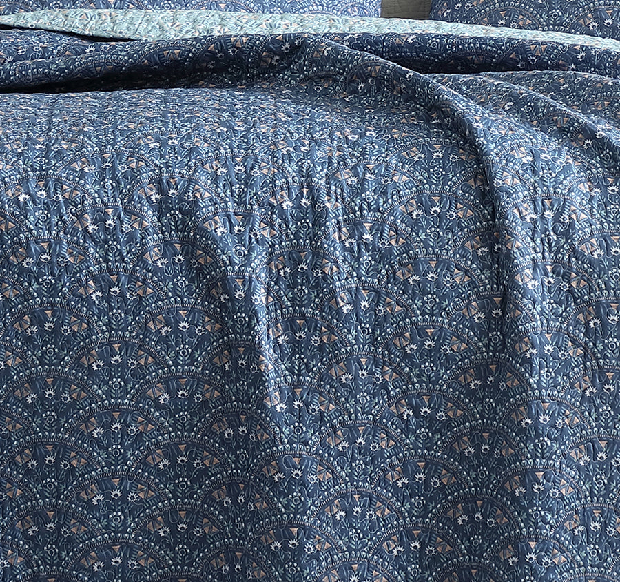 Hazel Coverlet Set Range Indigo