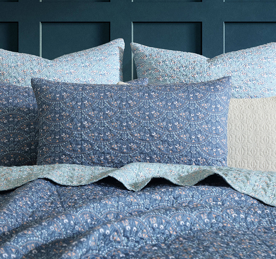 Hazel Coverlet Set Range Indigo
