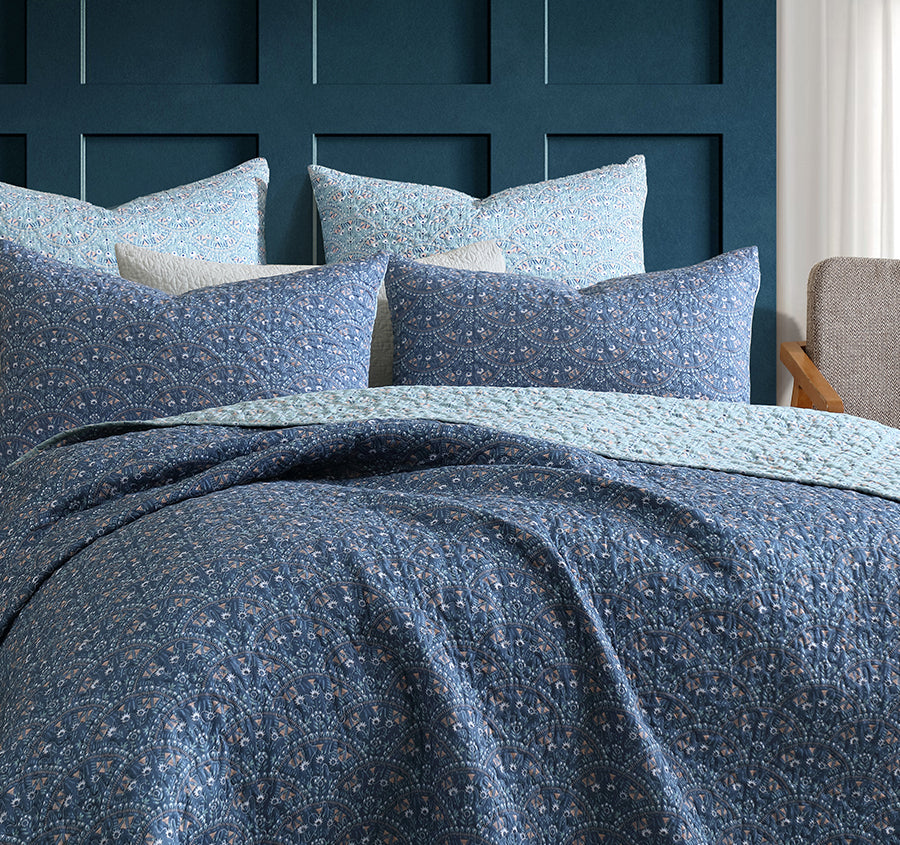 Hazel Coverlet Set Range Indigo