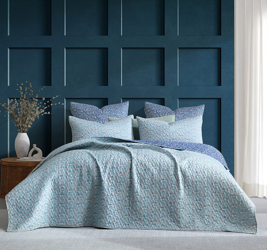 Hazel Coverlet Set Range Indigo