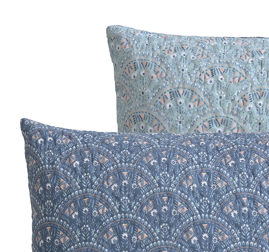 Hazel European Pillow Sham Indigo