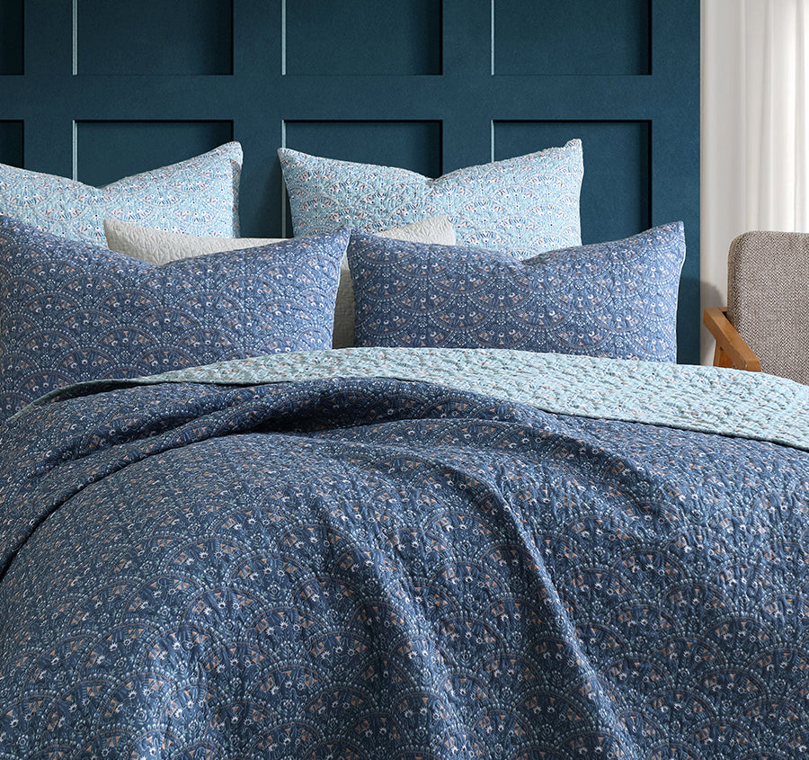 Hazel European Pillow Sham Indigo