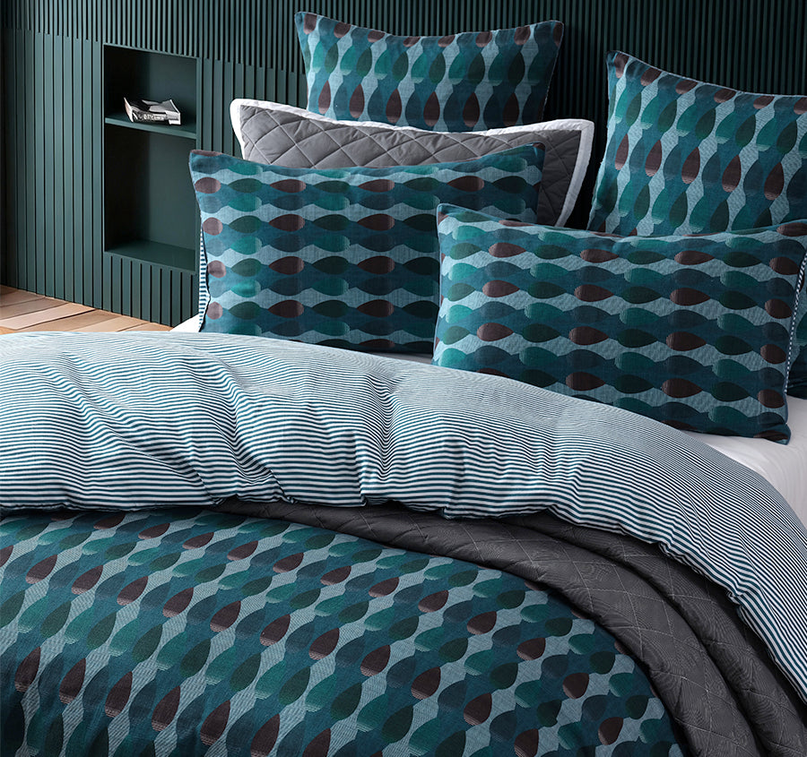 Hudson Quilt Cover Set Range Teal