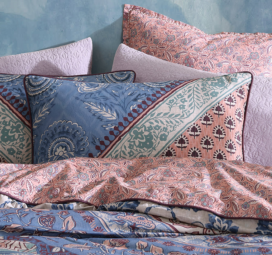 Jessa Quilt Cover Set Range Blush