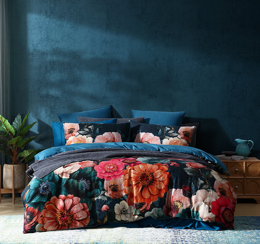 Juniper Quilt Cover Set Range Teal