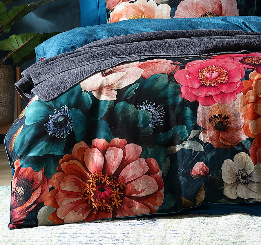 Juniper Quilt Cover Set Range Teal