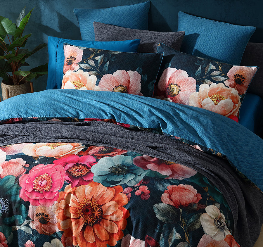 Juniper Quilt Cover Set Range Teal
