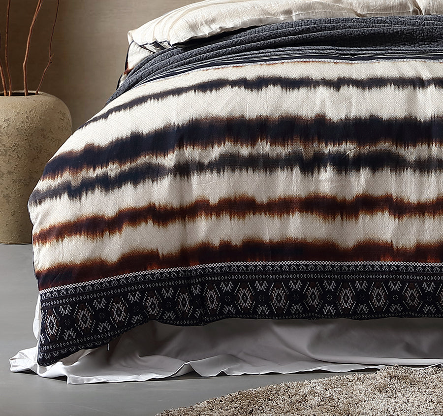 Kabelo Quilt Cover Set Range Black