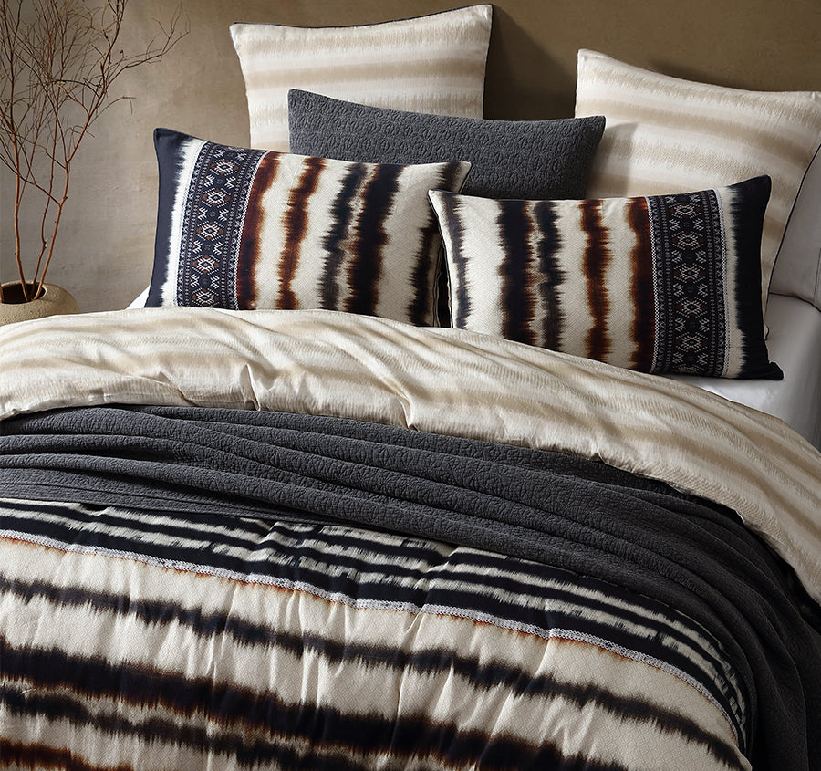 Kabelo Quilt Cover Set Range Black