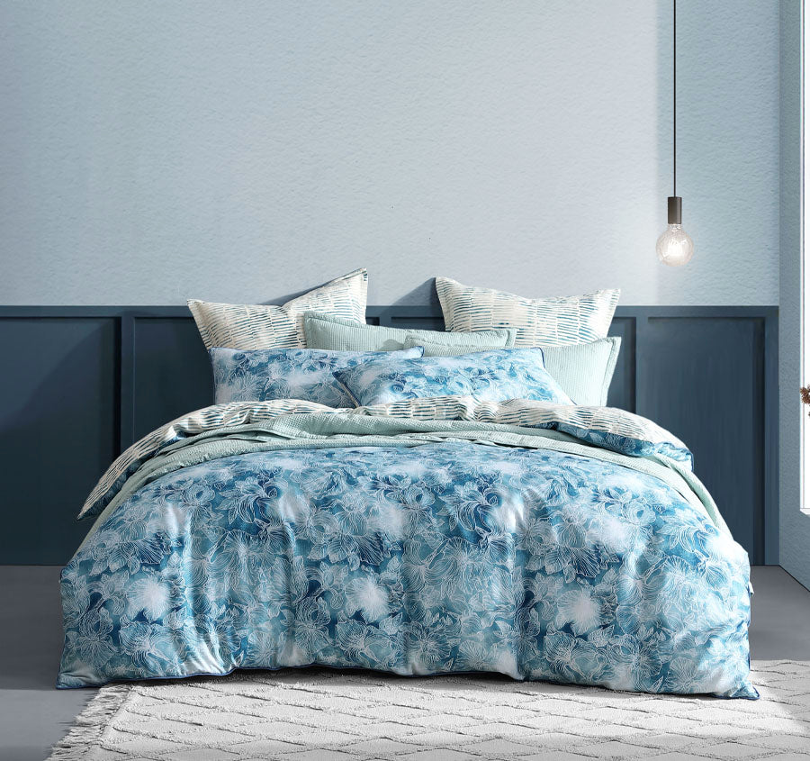 Kiama Quilt Cover Set Range Blue