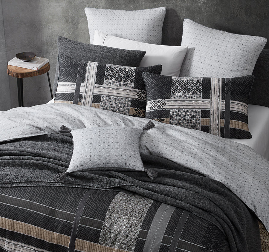 Kori Quilt Cover Set Range Charcoal