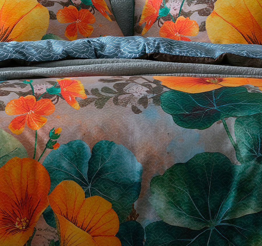 Laurel Quilt Cover Set Range Sage