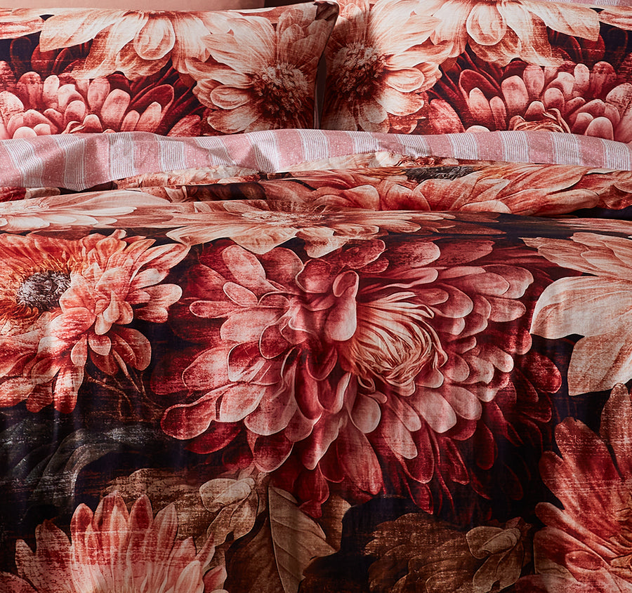 Lindie Quilt Cover Set Range Charcoal