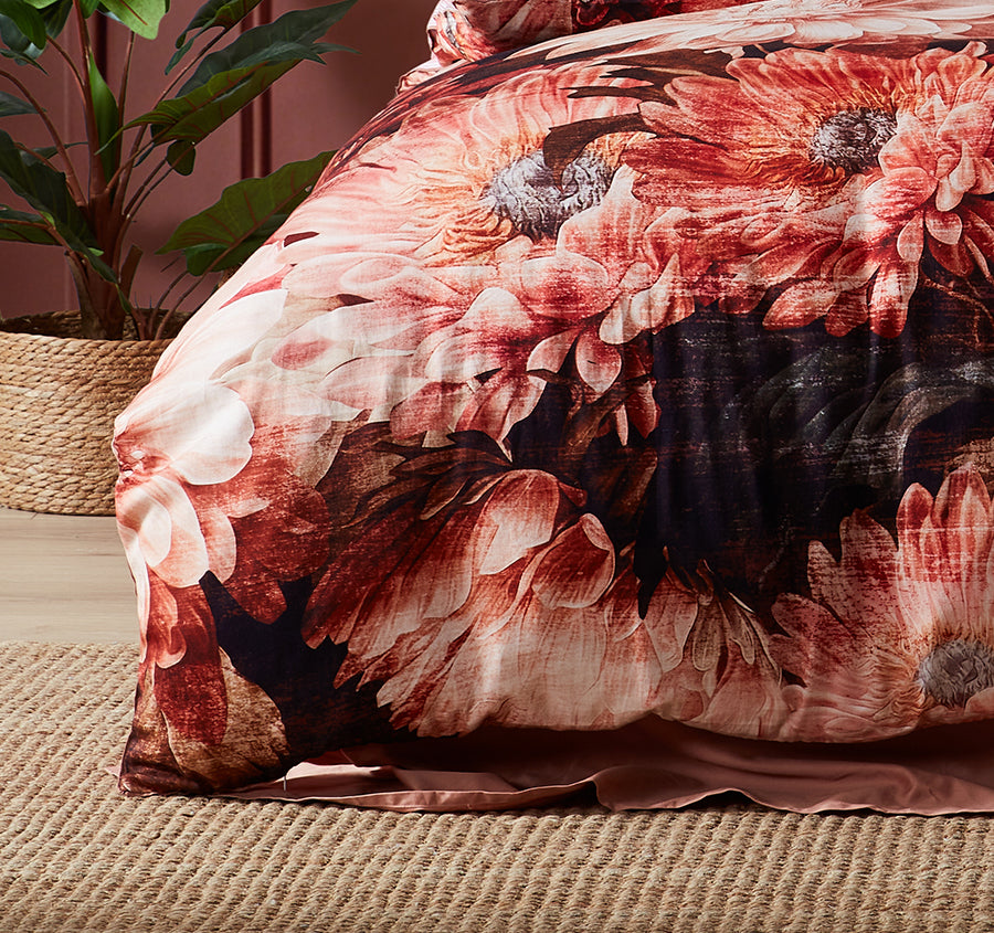 Lindie Quilt Cover Set Range Charcoal