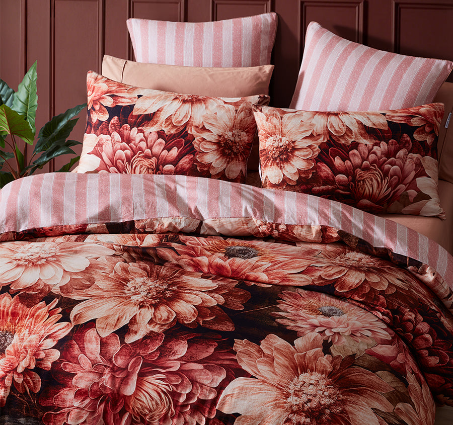Lindie Quilt Cover Set Range Charcoal
