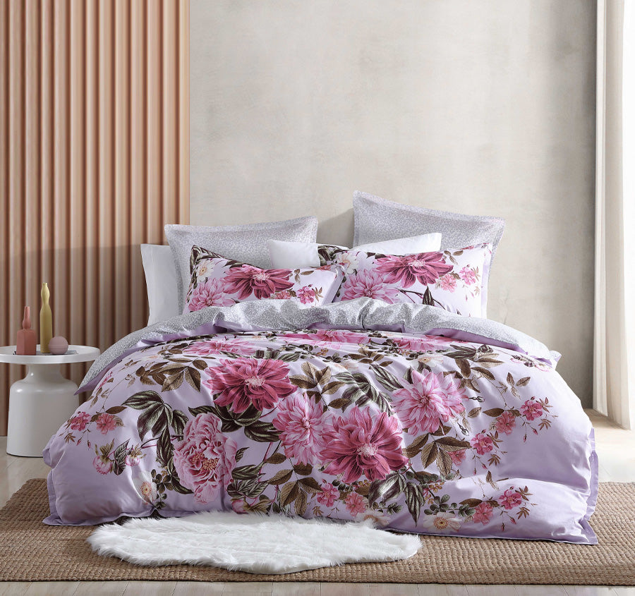 Maeve Quilt Cover Set Range Lilac