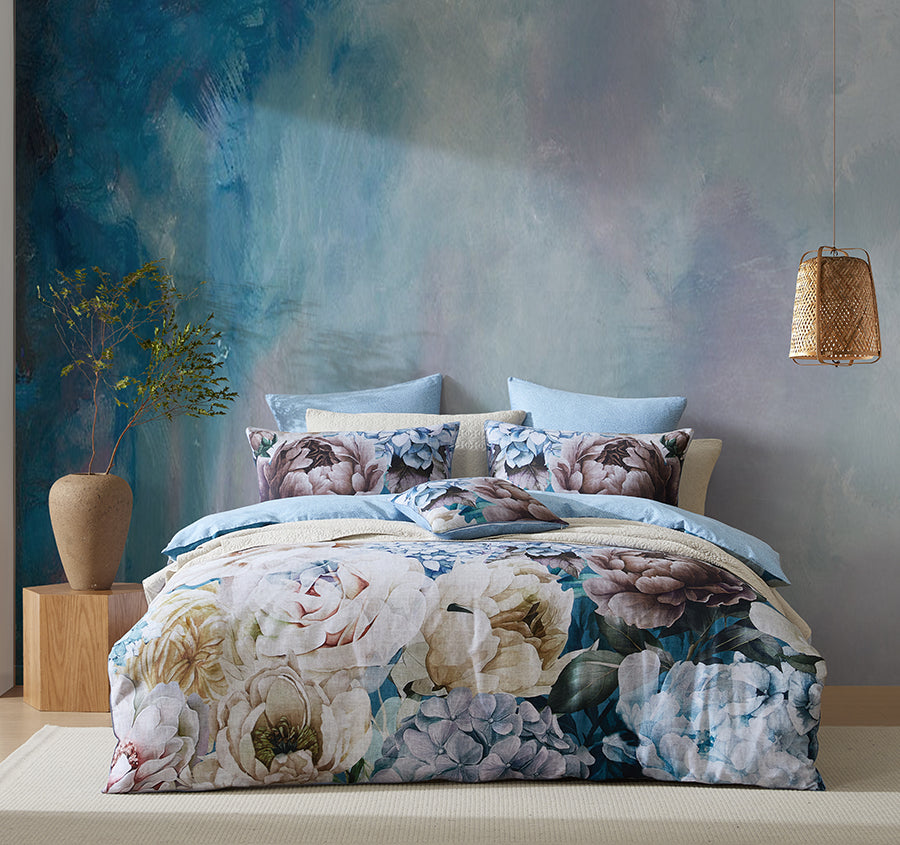 Maybelle Quilt Cover Set Range Blue