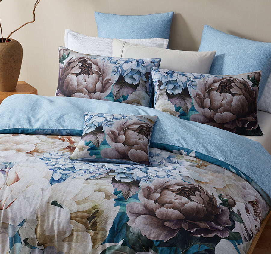 Maybelle Quilt Cover Set Range Blue