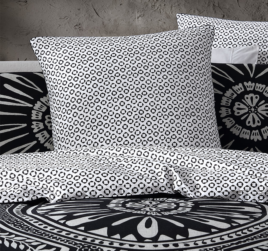 Noir Nights European Pillowcase Black
