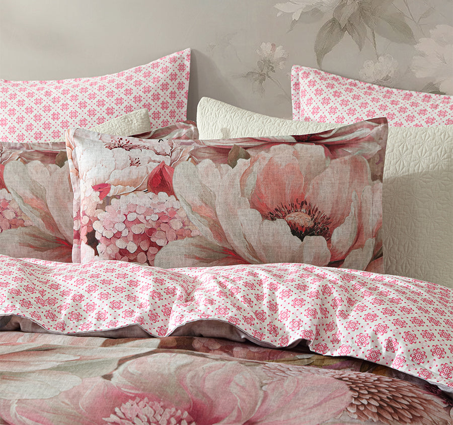 Oleander Quilt Cover Set Range Pink