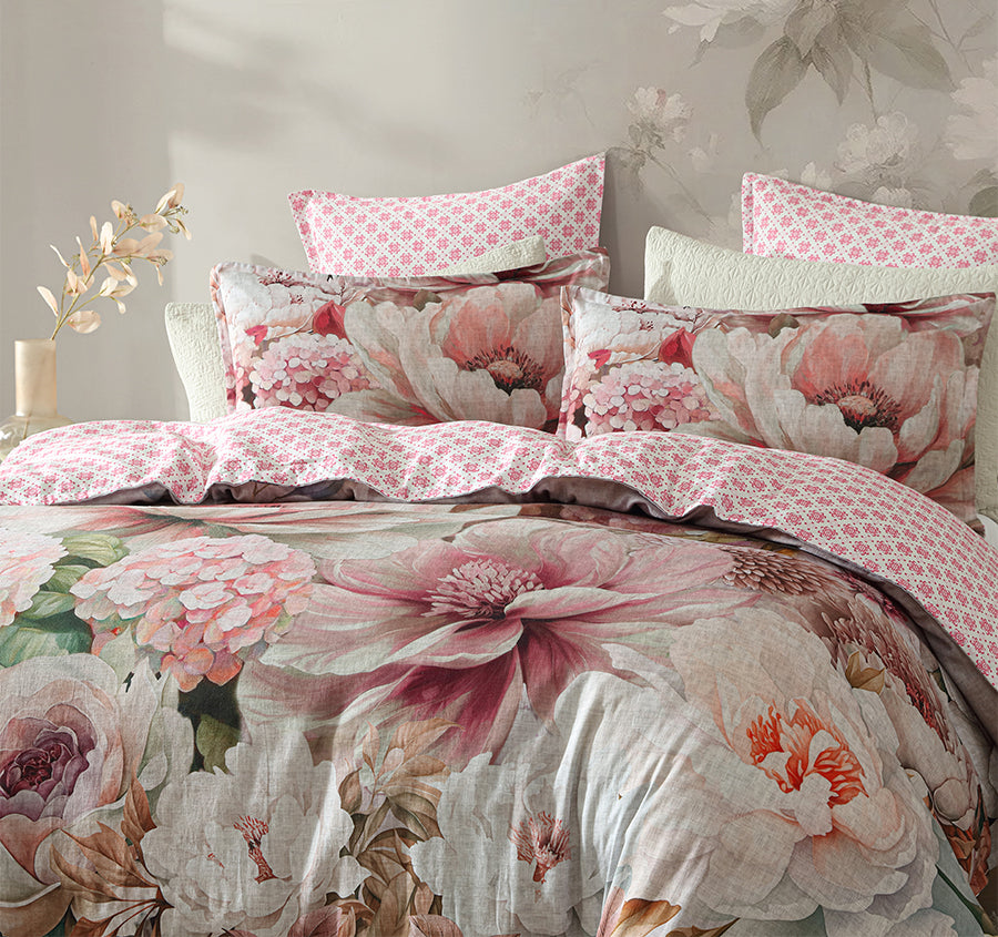Oleander Quilt Cover Set Range Pink