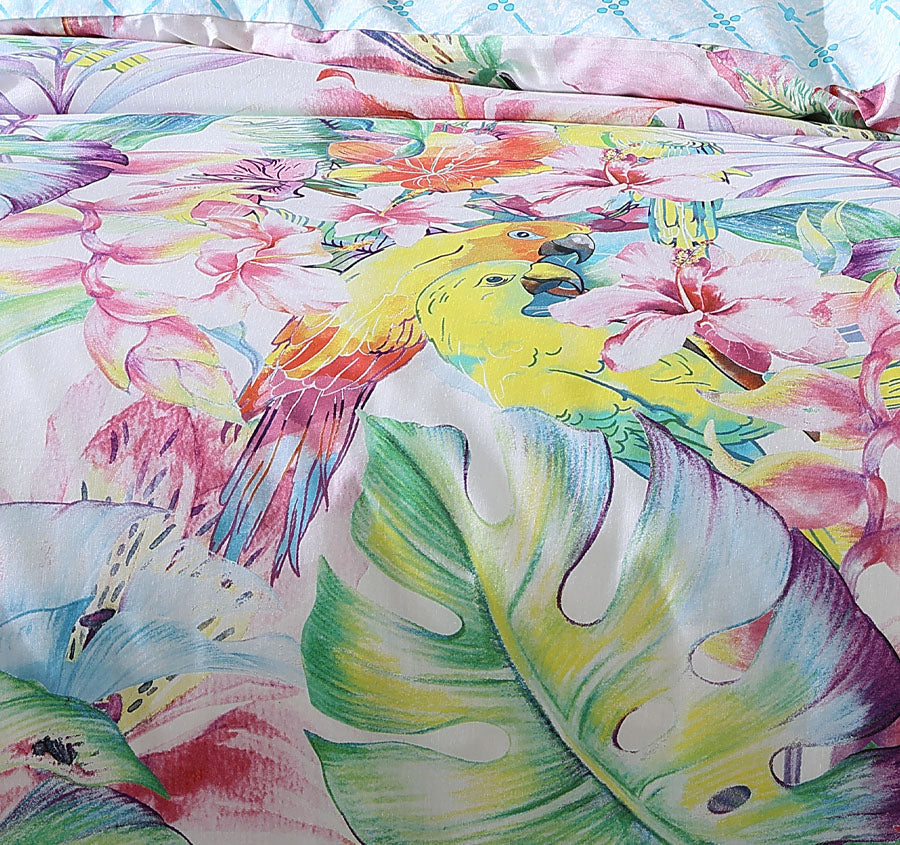 Parakeeta Quilt Cover Set Range Aqua