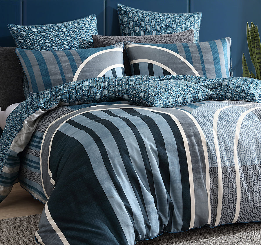 Pathway Quilt Cover Set Range Teal