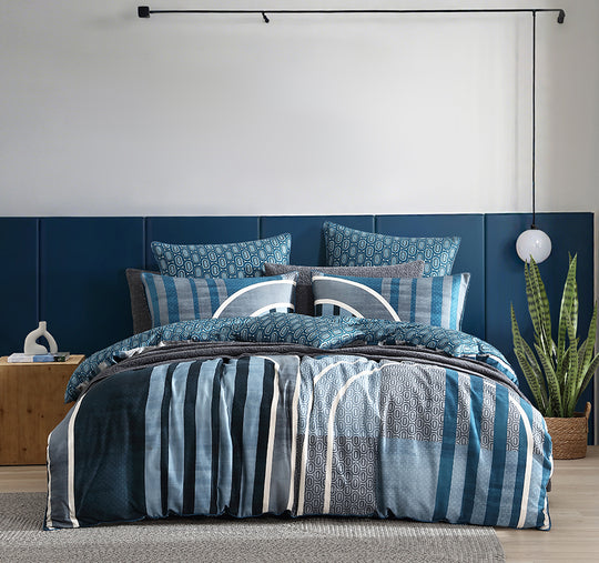 Pathway Quilt Cover Set Range Teal