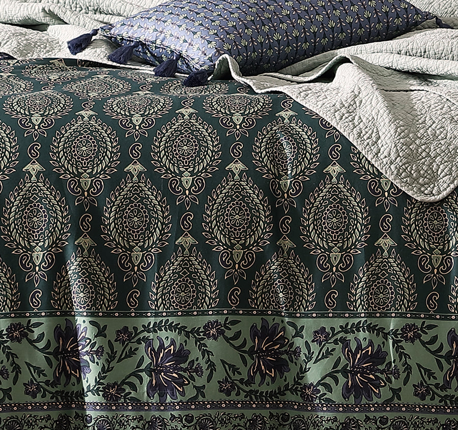 Priya Quilt Cover Set Range Pine