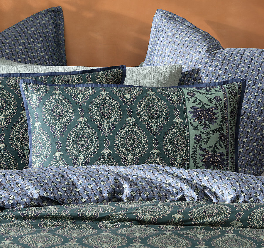 Priya Quilt Cover Set Range Pine