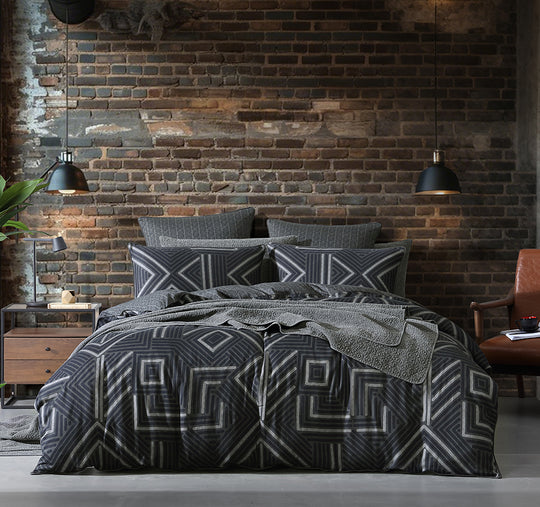 Ross Quilt Cover Set Range Midnight