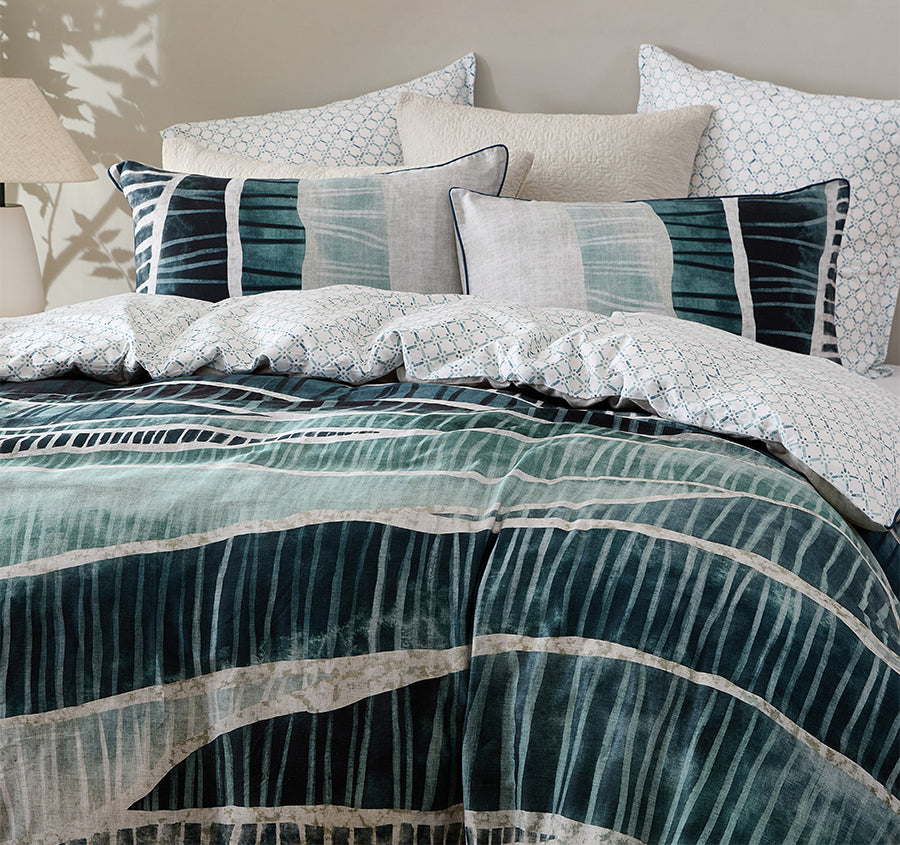 Seahaven Quilt Cover Set Range Teal