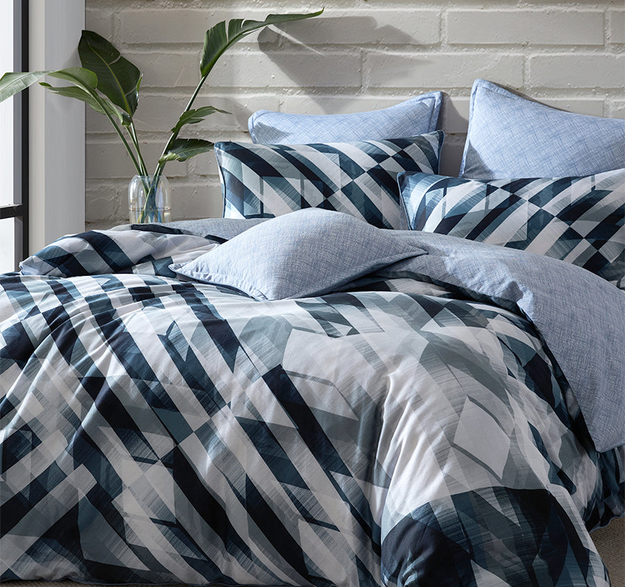 Soren Quilt Cover Set Range Ink