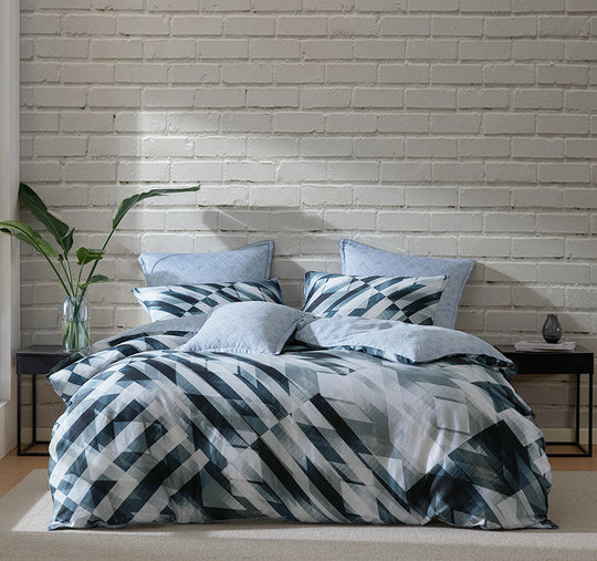 Soren Quilt Cover Set Range Ink