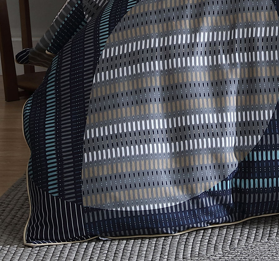 Statham Quilt Cover Set Range Navy
