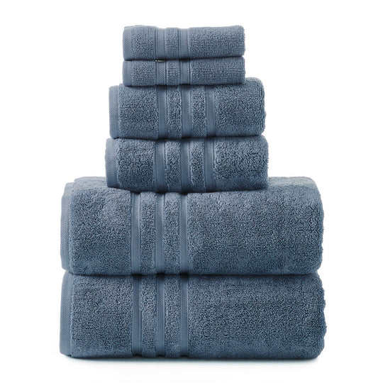 Super Duet 6 Piece 575GSM Cotton Towel Set Blue