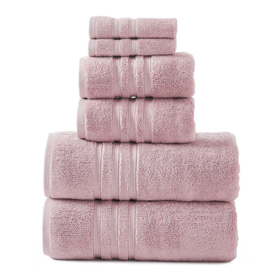 Super Duet 6 Piece 575GSM Cotton Towel Set Pink