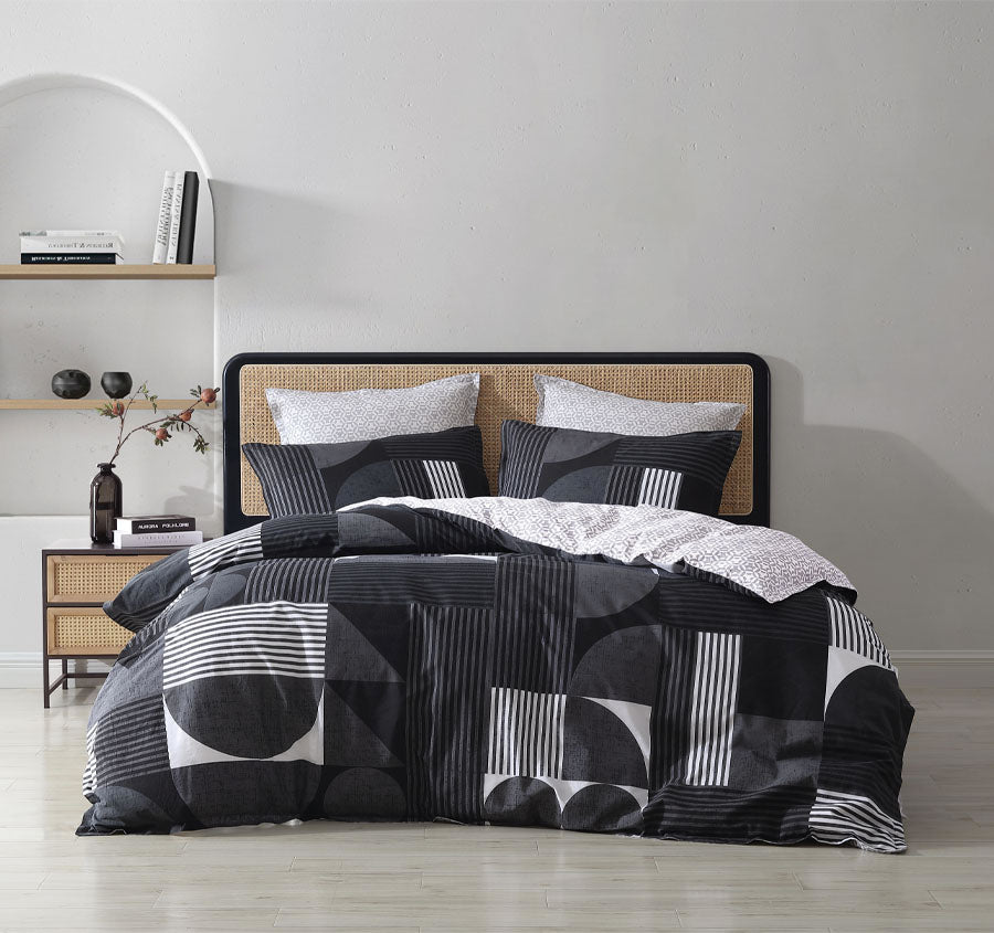 Taj Quilt Cover Set Range Black