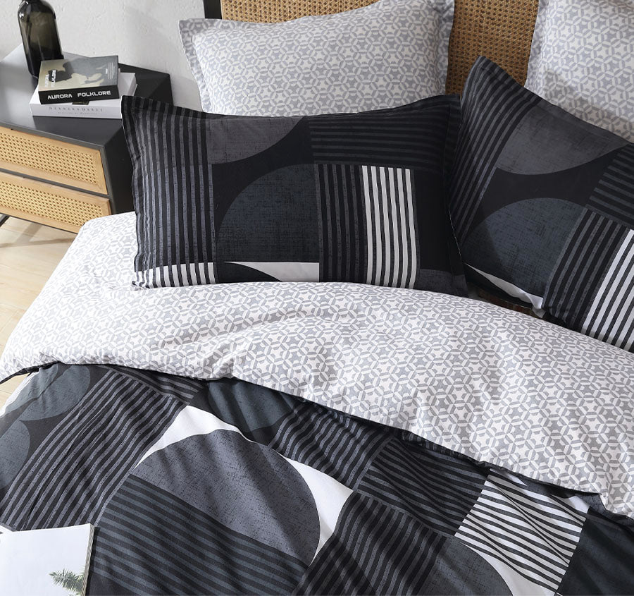 Taj Quilt Cover Set Range Black